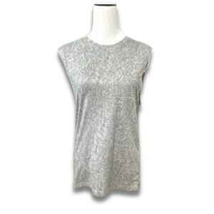 Fabletics Tank Top Crew Neck Sleeveless Abstract Pattern Lightweight Gray Small